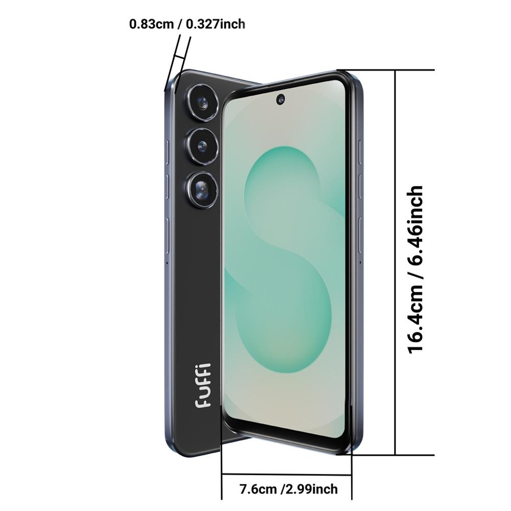 FUFFi-Smartphone, 6.56-Inch Screen, Unlock 4G Network, Android 10.0, 3+32GB Memory, 3100mah Battery, Dual Sim, Quad-Core Processor, Fashion Phone, Cellphone