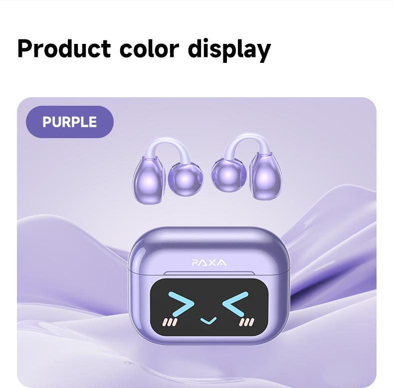 C7 Ultra Bluetooth 6.0 Wireless Clip Earbuds , with smart touchscreen, sports waterproof & sweatproof design for music and calls