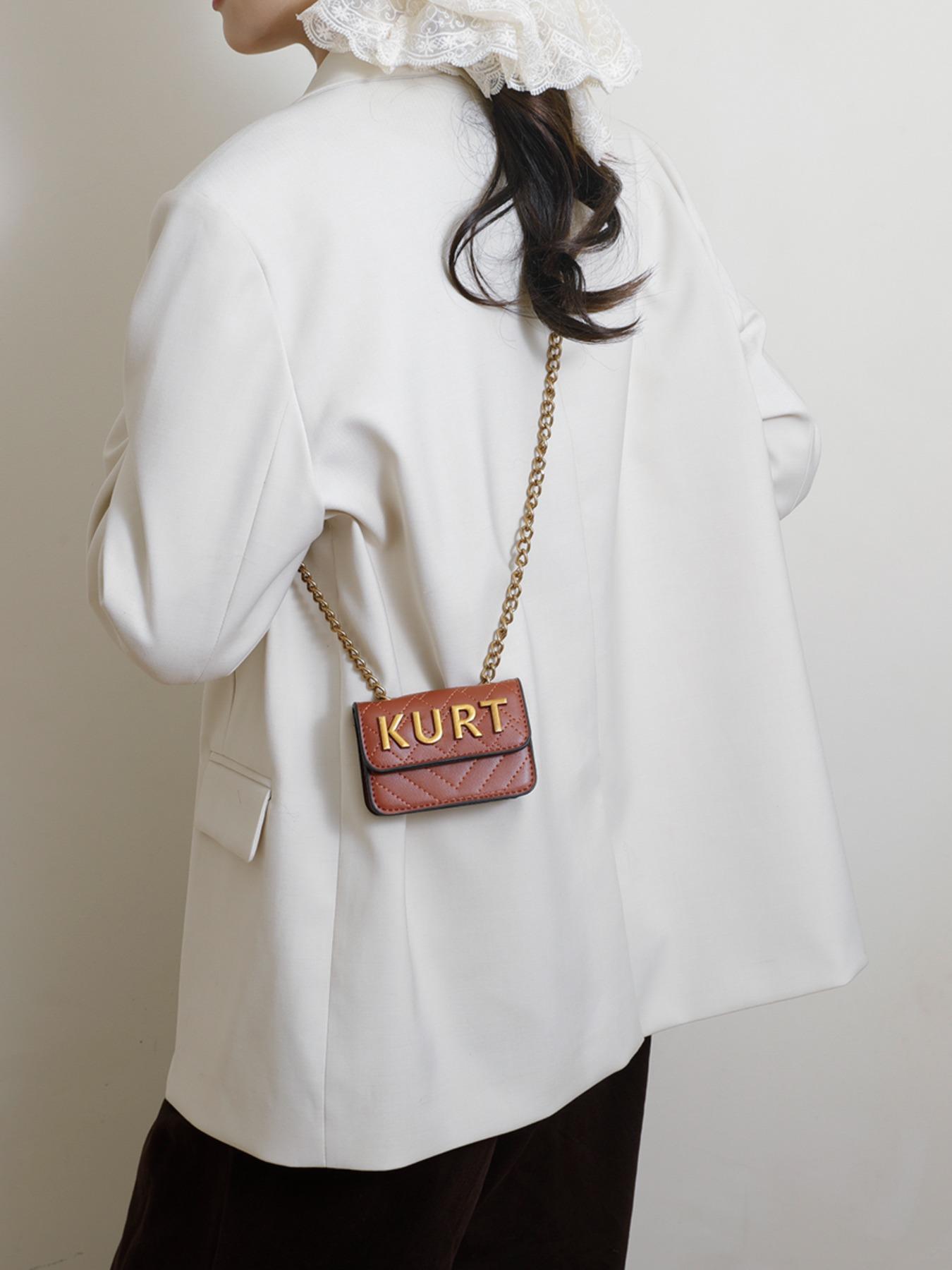 Mini Crossbody Chain Bag, Small Shoulder Bag with Magnetic Letter Flap, Elegant Chain Strap, Multi-Color Options, Casual Style, All Seasons Use