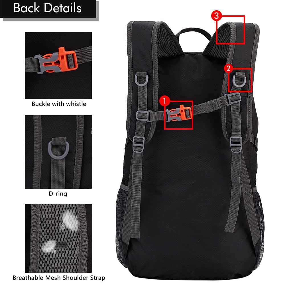 Unisex Casual Hiking Backpack 40/50L Lightweight Packable for Traveling Camping Water Resistant Foldable Outdoor Travel Daypack