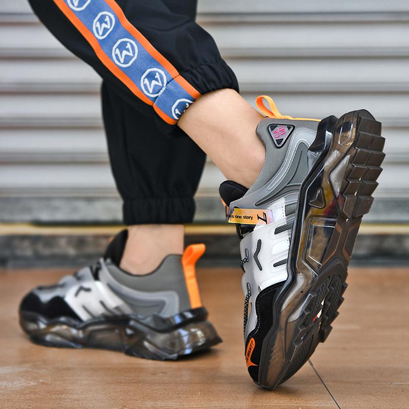 Men's Popcorn Sole Shoes, Lightweight Shock Absorption, All-Season Sport Casual Sneakers, Comfortable and Versatile Footwear