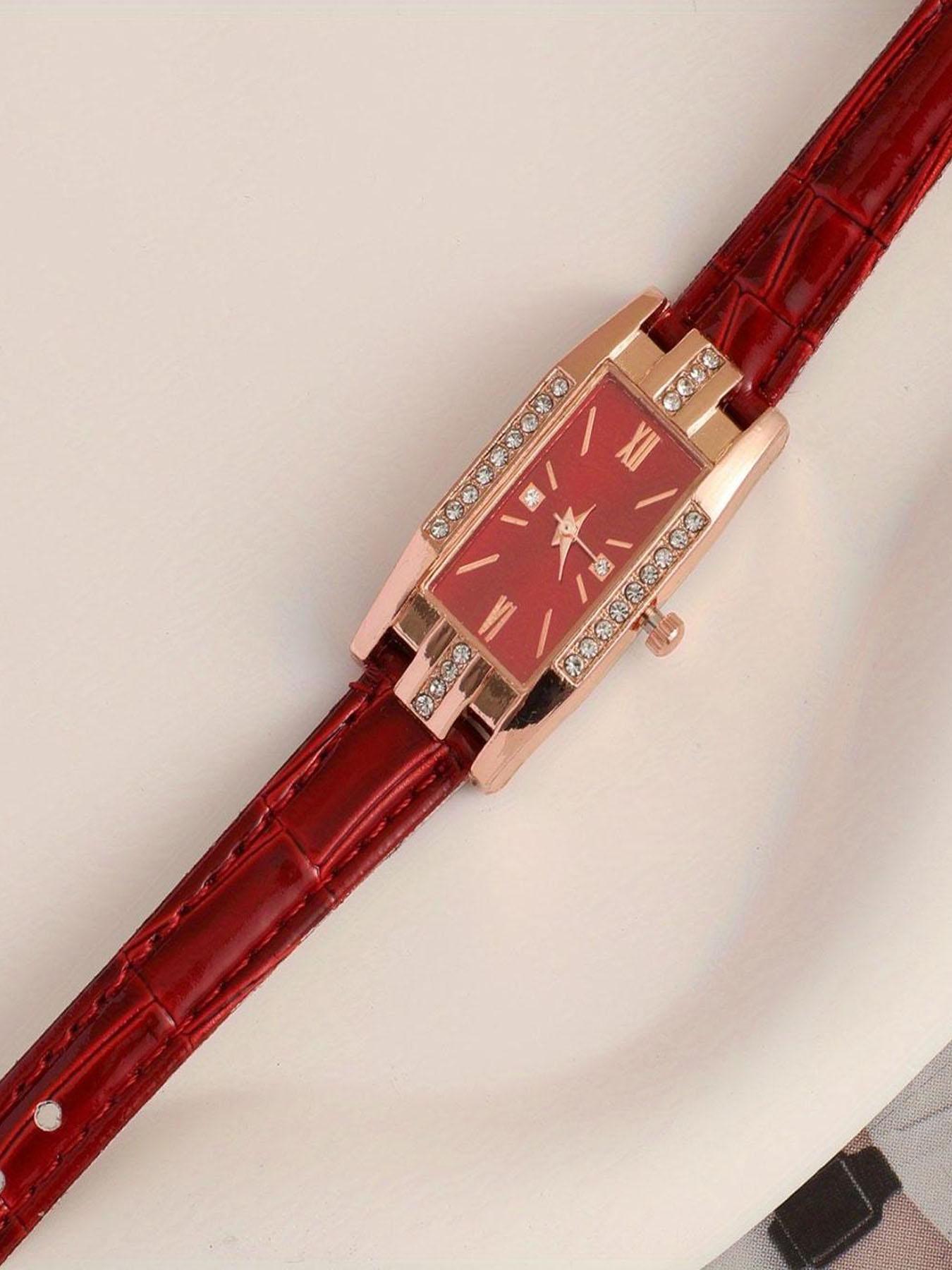 Fashionable and Elegant Women's Watches, Square Women's Quartz Leather Straps, Luxurious Women's Watches, Suitable for Gatherings and Daily Wear, Gifts for Friends