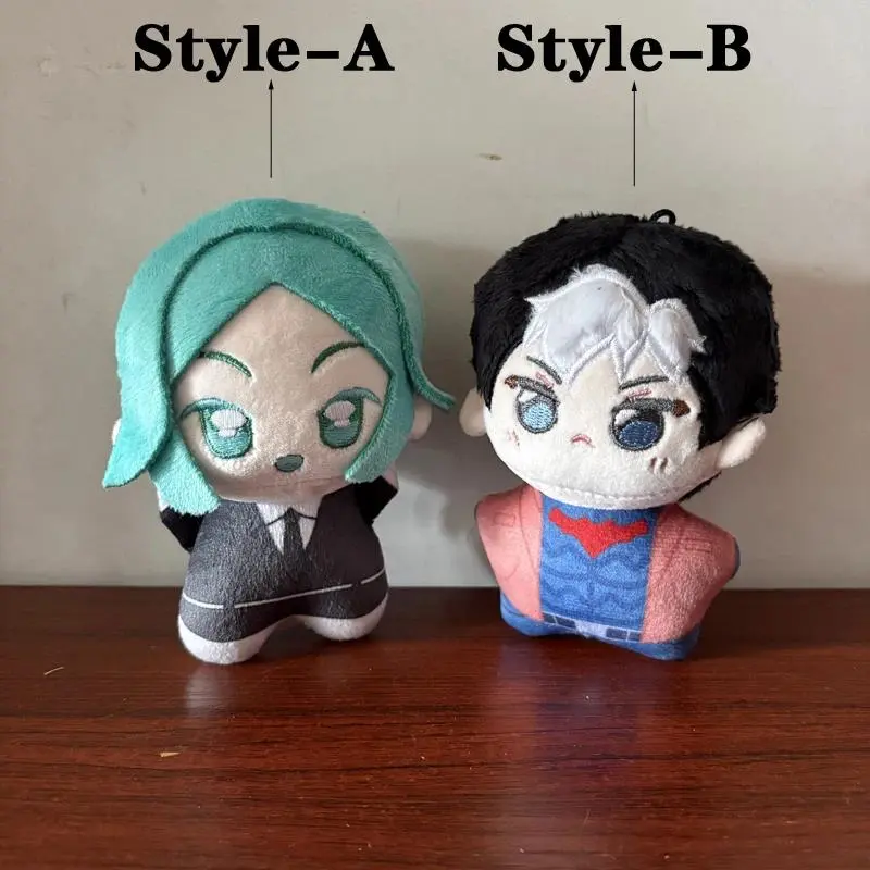 10cm Anime Game Character Phosphophyllite Plush Toy Cartoon Keys Chain Pendant Decor Super Cute Green Hair Keychain Plushie Doll
