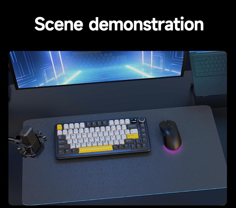 Mage Nj08 Tri-Mode Wireless Mouse, / Options, Ergonomic Design, Durable Build Quality, Ideal for Gaming & Office Use, Computer Gaming Mouse