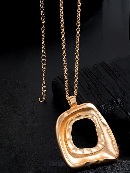 Boho Style Pendant Necklace, Large Open Charm Chain Jewelry, Fashionable Daily Wear & Party Accessory, Fashion Modern Accessories