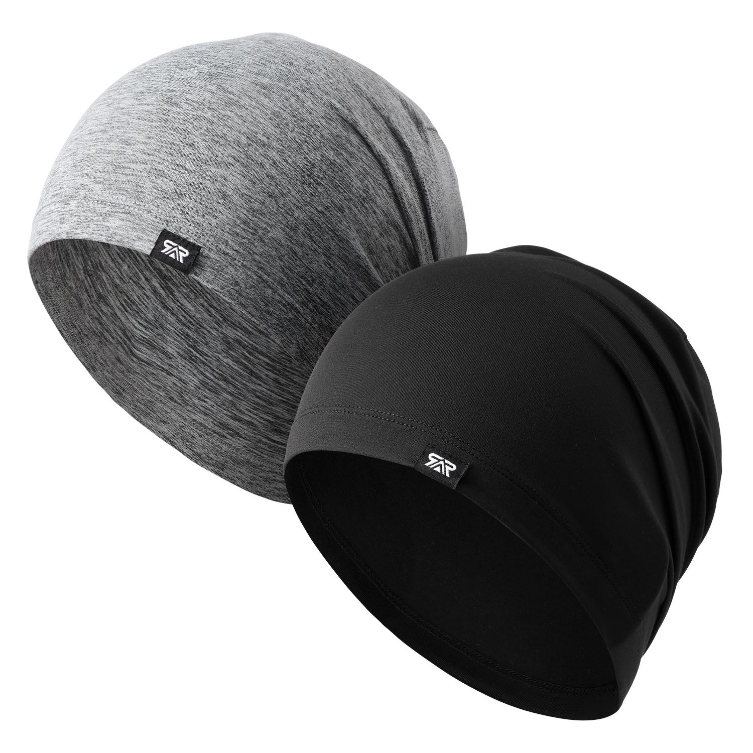 1/2/3 Pack Versatile Beanie Hats, Ear Protection Warm Cold Weather Caps, Breathable Polyester, Outdoor Running Fitness Sports Windproof Headwear, Unisex Soft Slouchy Beanie - Stay Dry Breathable for Running Gym Sleeping Commuting Daily Use