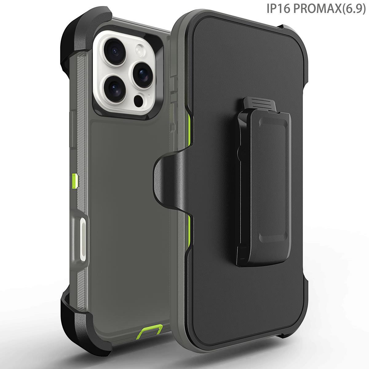 Essential phone case for outdoor workers, suitable for iPhone 16 Pro Max with back clip, iPhone 15 Plus protective case, 14 Max with rotating clip, 13 Pro waist-hanging phone case
