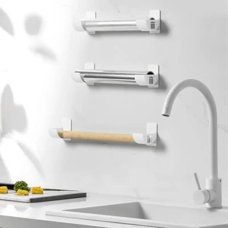 4-Piece Kitchen Trash Bag Holder, Multi-Functional Door Hanging Organizer, Space-Saving Design, Durable Plastic, Mother's Day Gift