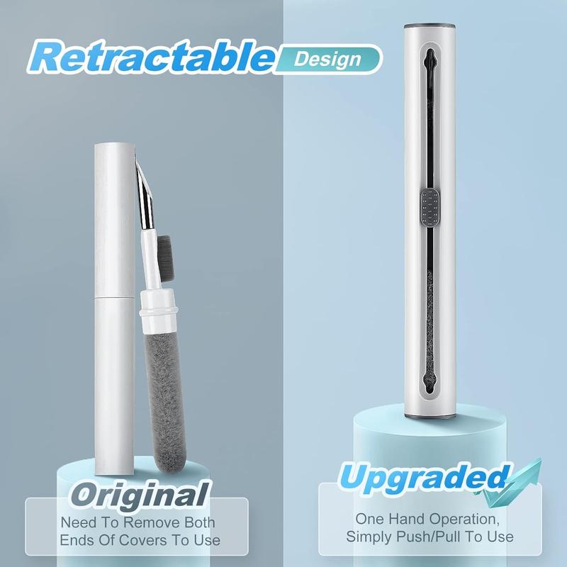 Portable 3 in 1 Earphone Cleaning Brush, Pen-shaped Cleaner Brush for Earphone, Earphone Case, Headphone Box, Camera