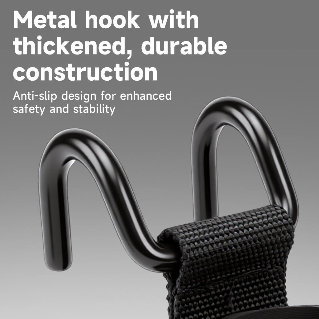 Manueklear Weight Lifting Hooks with Padded Wrist Wraps, Heavy-Duty Double Metal Hooks, Adjustable Straps for Pull-Ups, Deadlifts & Training