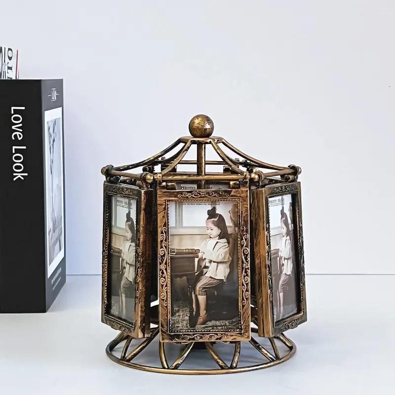 🎵 Photos Not Included | 1 Pc Rotating Musical Photo Frame | 360 Degree Spinning Multi Picture Display Stand
