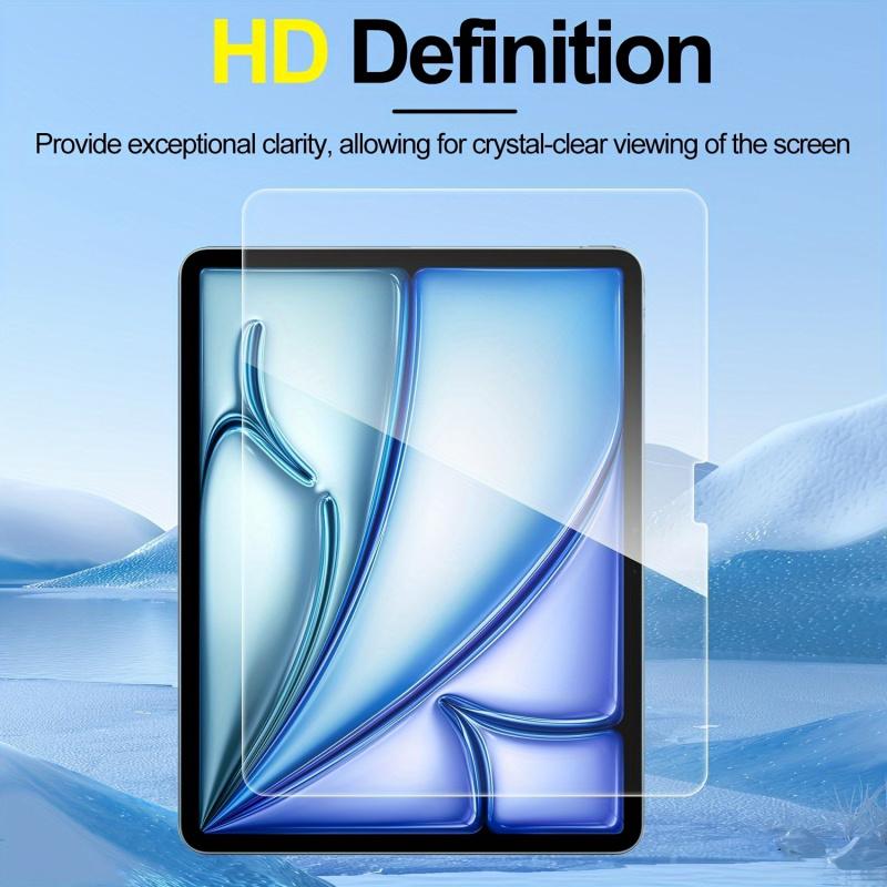 3-piece set of tempered glass screen protectors suitable for iPad Air 11-inch M2 2024/M3 2025 A2902/A2903/A2904 A3267/A3270/A3266, transparent anti-fingerprint, anti-glare, scratch-resistant