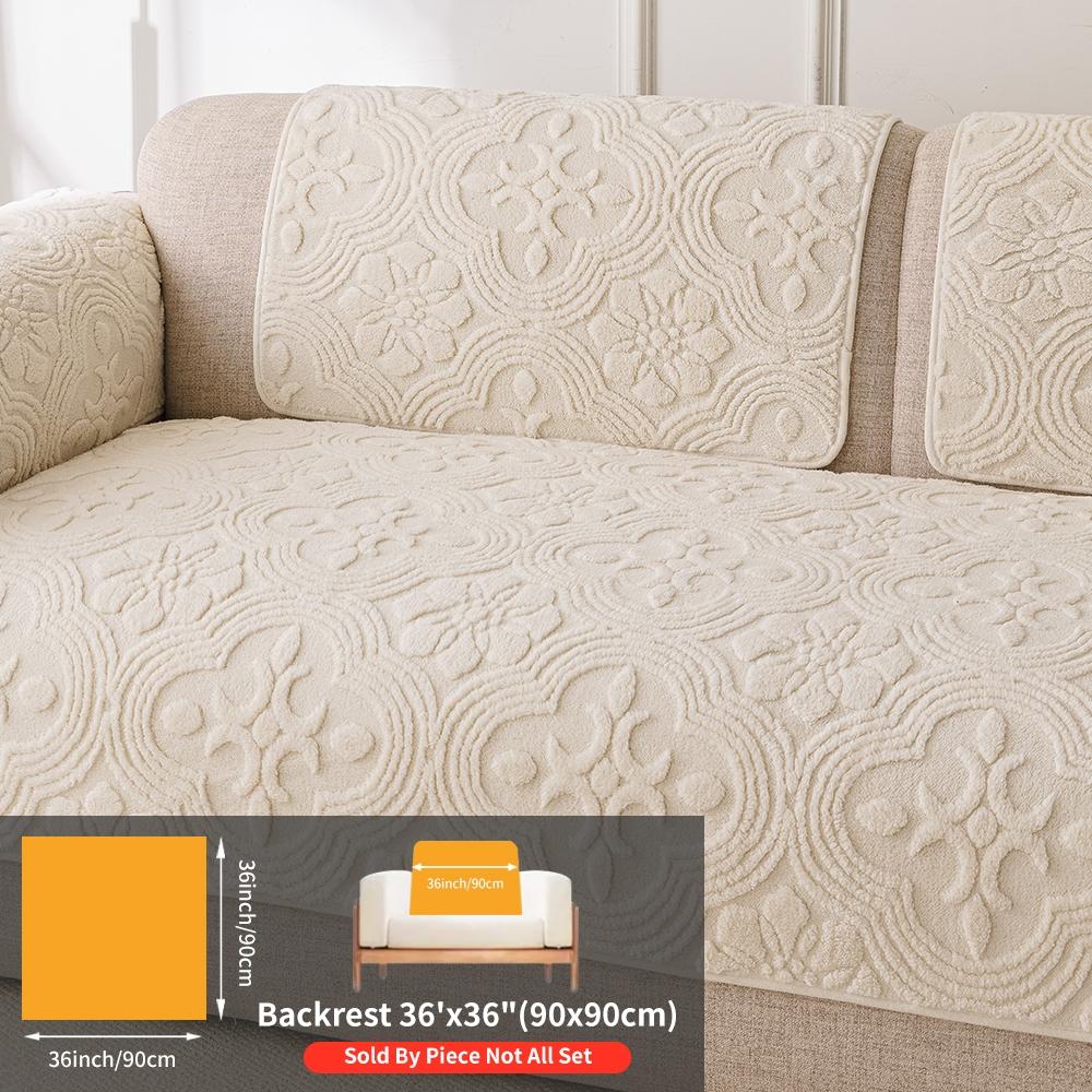 Comfortable Peony Pattern Sofa Cushion, Thick Soft Pet Friendly Couch Protector, Non-Slip Plush Chair Cover for Living Room Bedroom Office Decor, Sofa Couch Covers