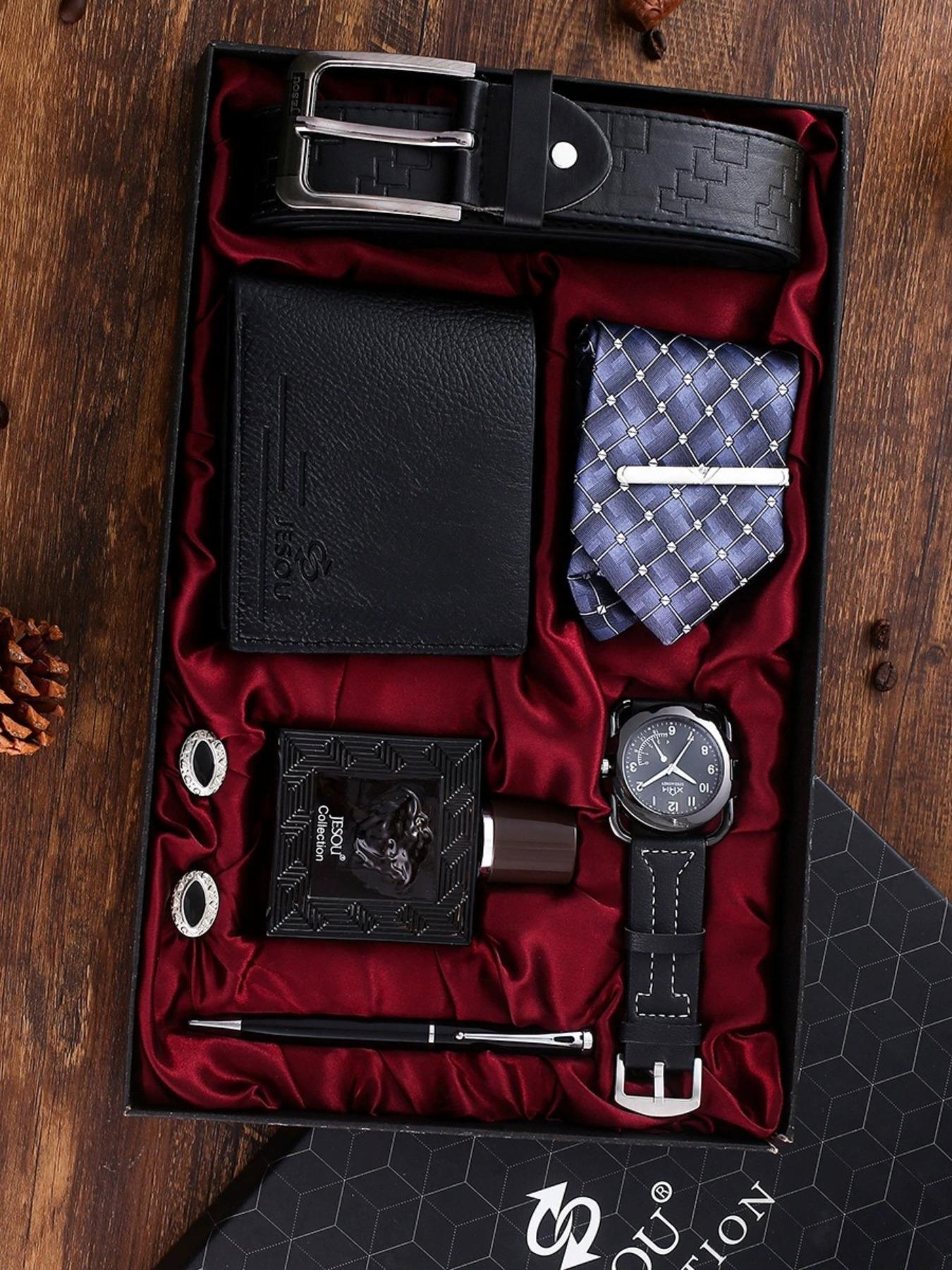 Men's Gift Set 8-Piece Creative Combination Watch Wallet Perfume