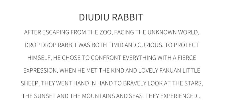 【ZEIO TOYS】RoseDiuDiu  plush toy rabbit doll cute rabbit baby doll soothing doll for boys and girls birthday gift, holiday gift, gift for giving cat hunting Cool Drop