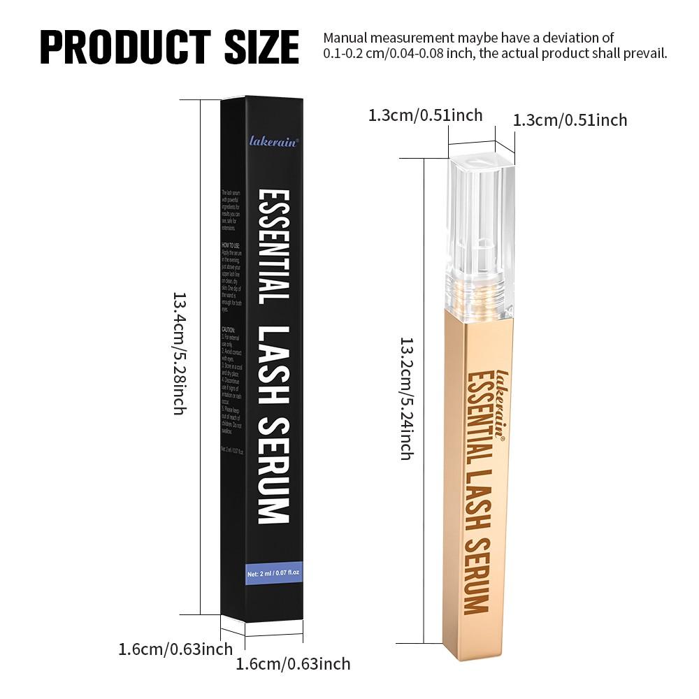 Eyelash Serum for Thicker, Lightweight Serum Strengthens Nourishes Lashes, 2 Counts Helps Longer, Fuller Looking Eyelashes, Oil-Free & Non-Greasy, Compatible with Lash Extensions, Ideal for Sparse & Fragile Lashes
