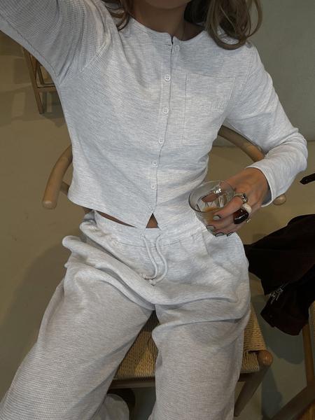 Women's Casual Slim Fit Long Sleeve Crop Top & Pants Set, Solid Color Two-Piece for Fall Season, Comfortable Fitted Clothing Ensemble