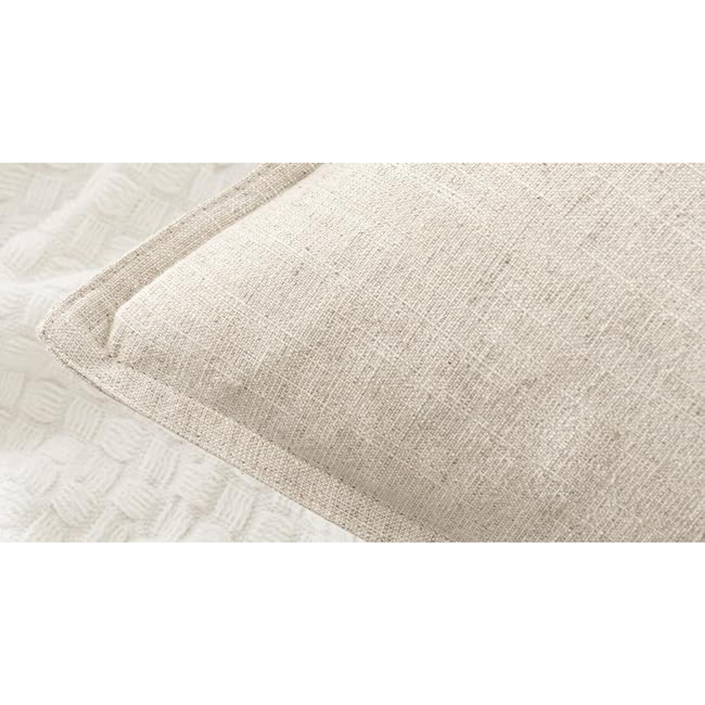 Decorative Linen Euro Sham Pillow Covers 24x24 Natural Beige Boho Farmhouse Neutral Couch Throw Pillows for Bed Pack of 2 Accent Modern Pillowcase Sofa Livingroom Home Decor