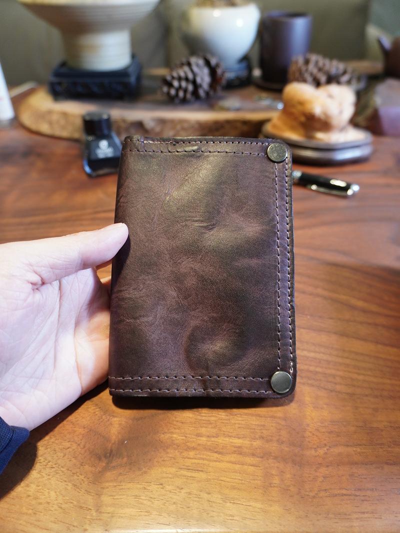 Large Capacity Leather Wallet - Handmade Vegetable Tanned | Metal Zipper, Multi Card Slots for Cash/Cards/Change
