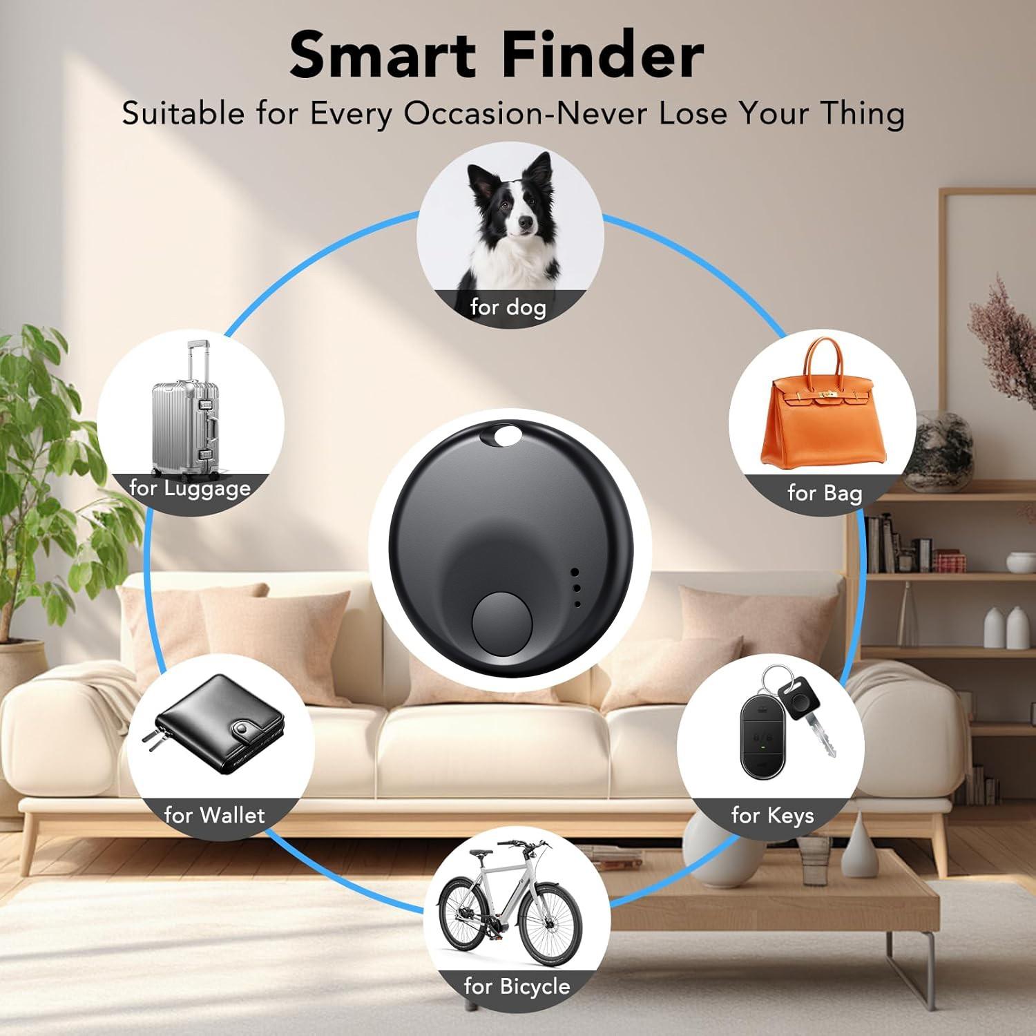 Google GPS Tracker for Android Smartphones, Bluetooth-compatible Tracking Device, Supports Google Find HUB APP, Key Wallet Luggage Pet Finder