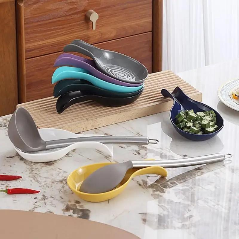 2 Pack PP Spoon Holder Heat Resistant Storage Rack Large Colorful Kitchen Accessories Cooking Utensil Organizer Classic Style