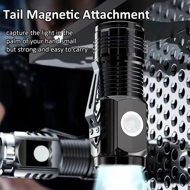 2-Pack Mini Camping Lanterns, High Lumen, 3 Modes, Adjustable Beam, USB Rechargeable Headlights, Compact Outdoor Lighting