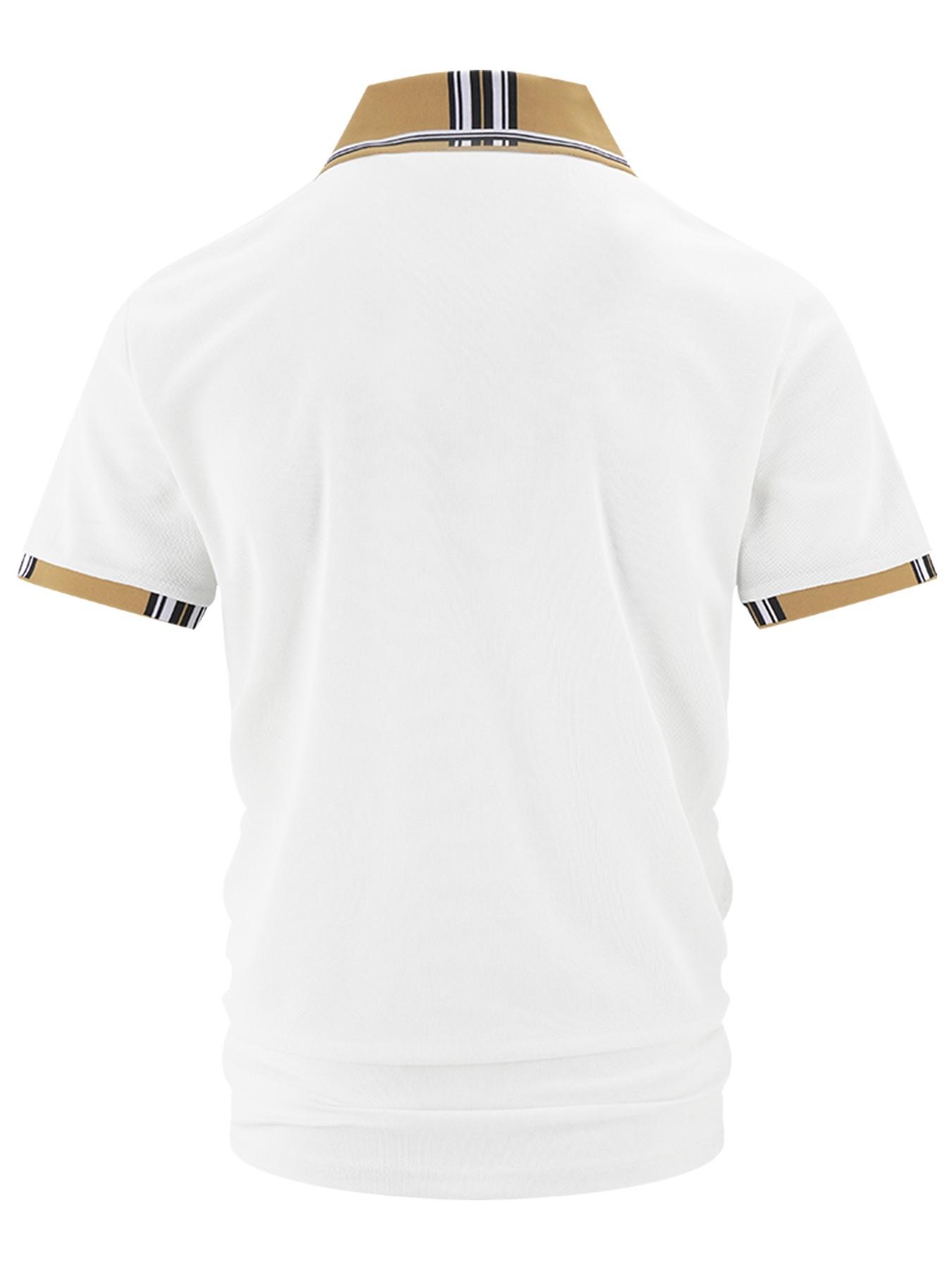 Mighty Lion [Golf Style] Men's Professional Polyester Polo Shirt Sports and Leisure Stylish Comfortable Classic Short Sleeve Men's Wear resistant and Durable Multi color In