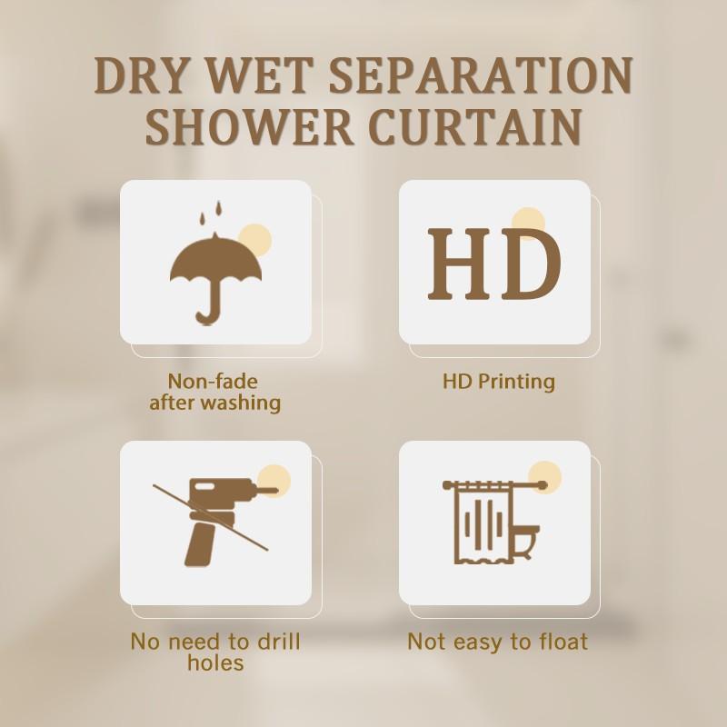 1pc Epic Orange Cat Shark Rider Fantasy Printed Shower Curtains with Plastic Hooks Shower Curtain for Bathtub Bathroom, Suitable for Home and Hotel Machine Washable Bathroom Decor as Best Gifts for Friends and Fantasy Lovers