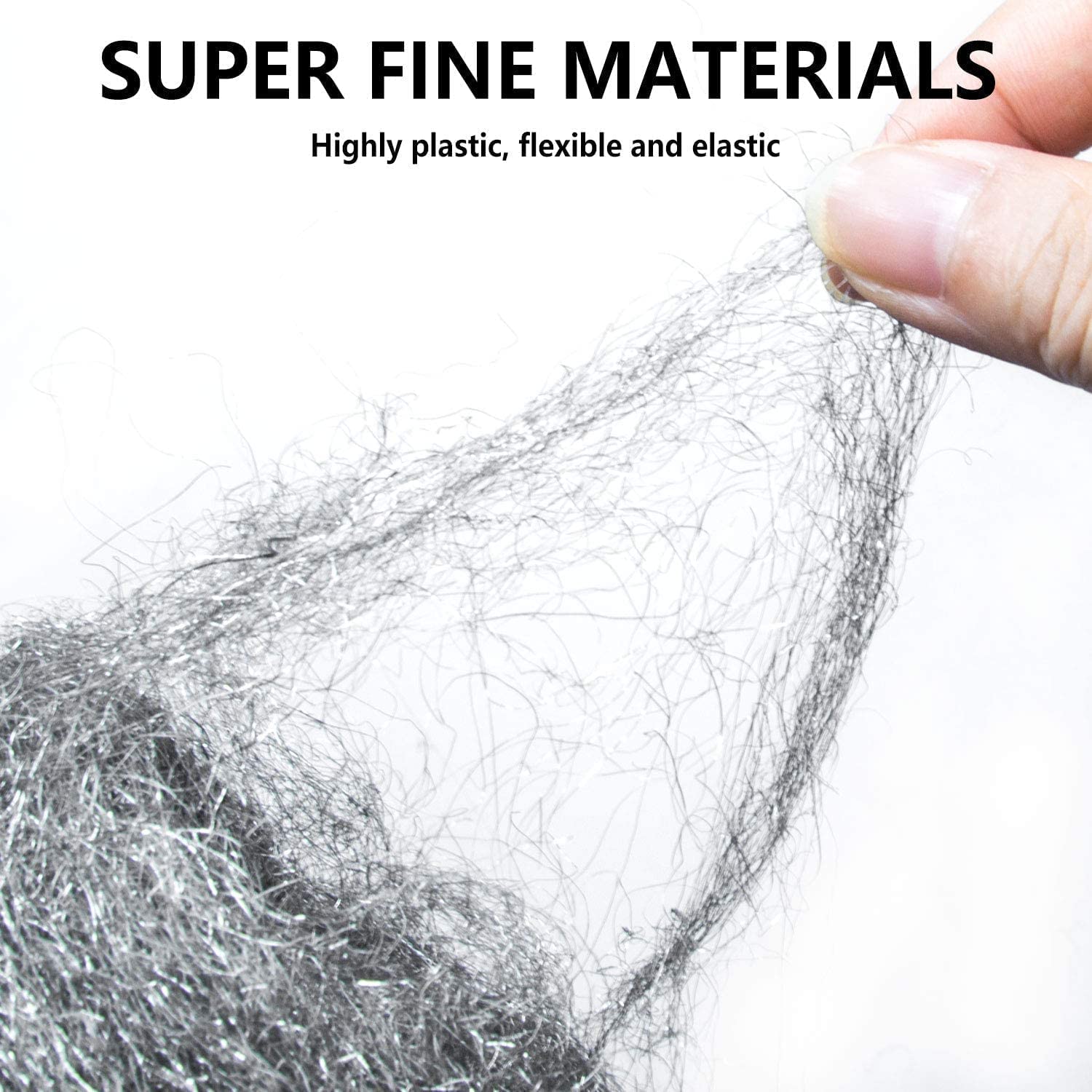 Steel Wool Filled Fabric, DIY Steel Wool Filled Fabric Kit, Used for Gap Filling, Wall Crack Filling, Garden, House, Garage Vent Filling, with High Plasticity and Good Flexibility, Can Prevent Mice From Entering The House