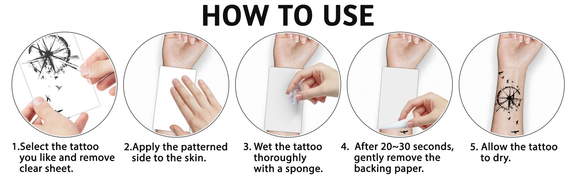 77 PCS Tattoo Stickers Waterproof Temporary Tattoo Large Half Arm Skull Clock Bee Rose Fake Tattoo Suitable for Men or Women Owl Butterfly Sunflower Tattoo Stickers