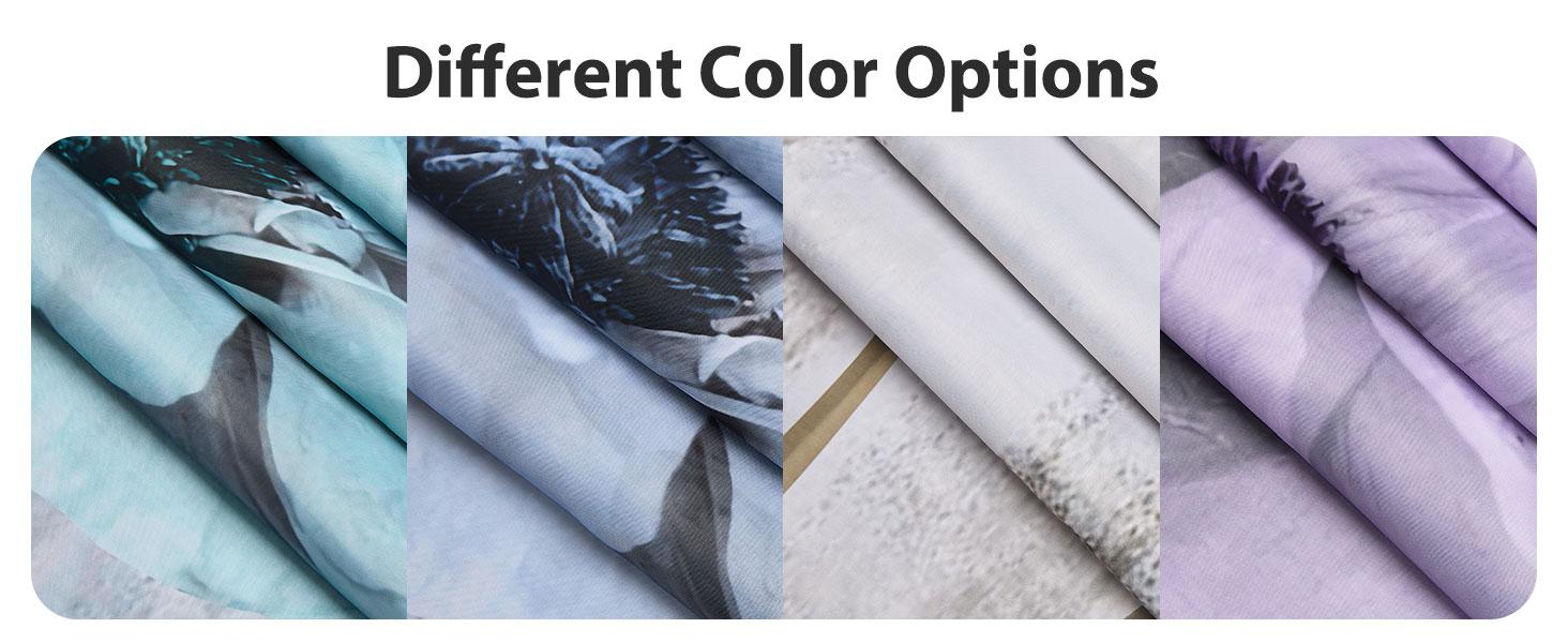 Teal Floral Shower Curtain 72x72 Inch, Boho Farmhouse Watercolor Poppy Bathroom Curtain, Washable Fabric Shower Curtain with 12 Hooks