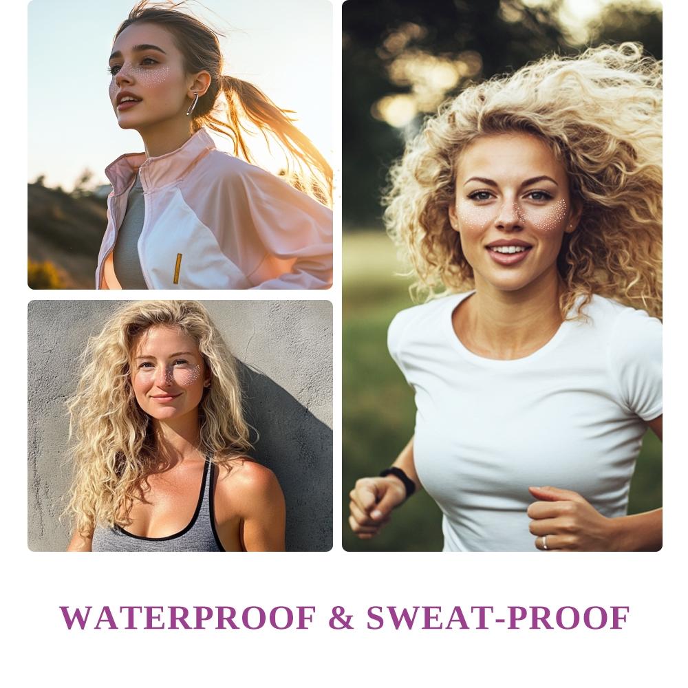 Glitter Makeup Stickers, 6 Counts/set Waterproof Makeup Glitter Patches, Face Glitter Makeup Stickers, Makeup Accessories for Women & Girls, Cosmetic, Glam Pack Glitter