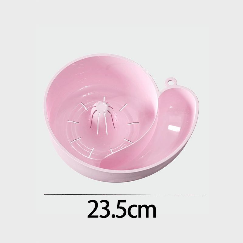 Snail Sink Drain Basket - Automatic Cleaning Hair Catcher, Machine Washable PP Plastic, Cream/Pink, Kitchen & Bathtub Drain Strainer