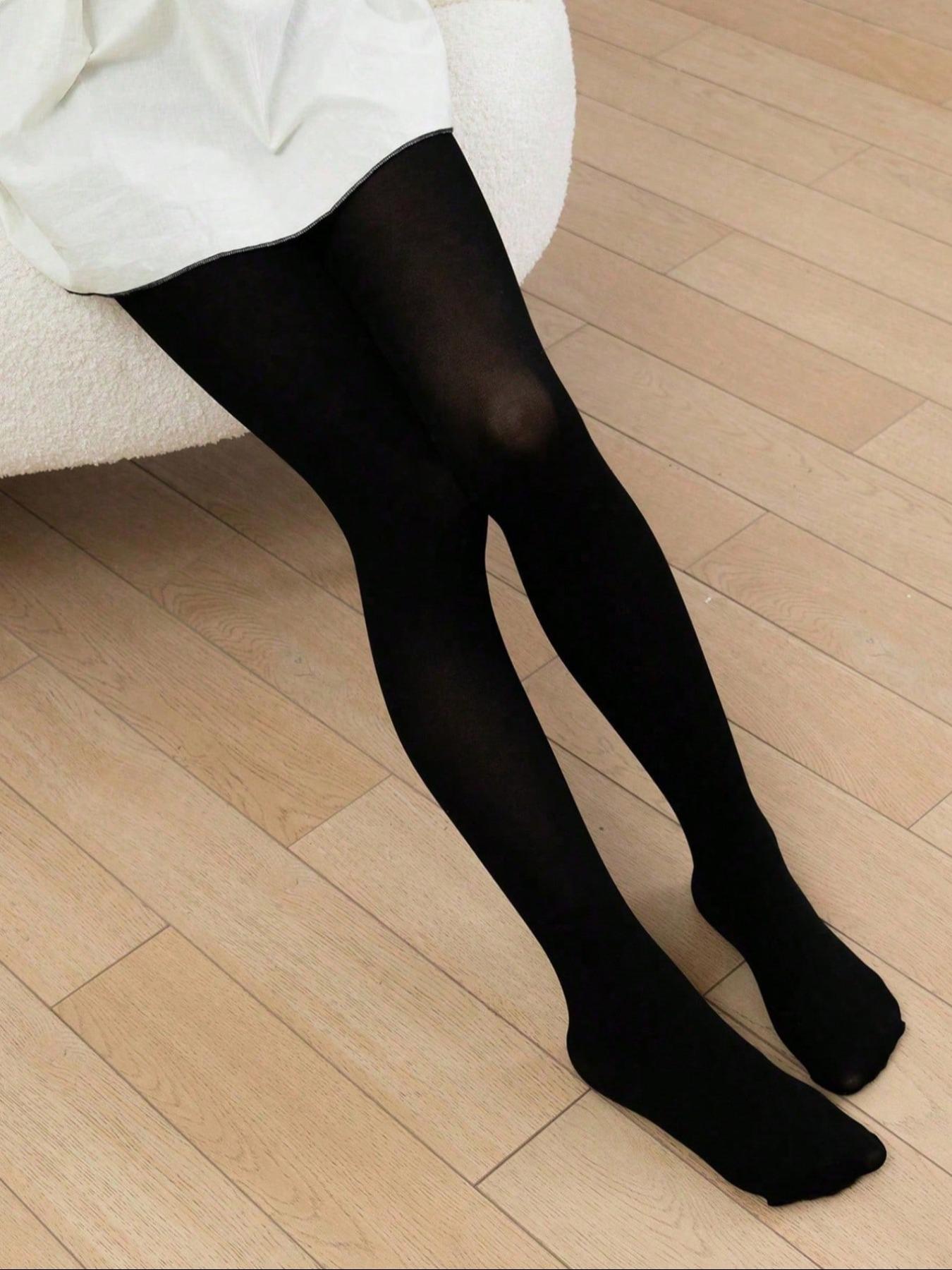 Girls' Dance Socks Set (2 Pairs), Spring & Fall Ballet Stockings, Practice Wear, Nylon Pantyhose for Ages 6-16, Tights Stretch Set