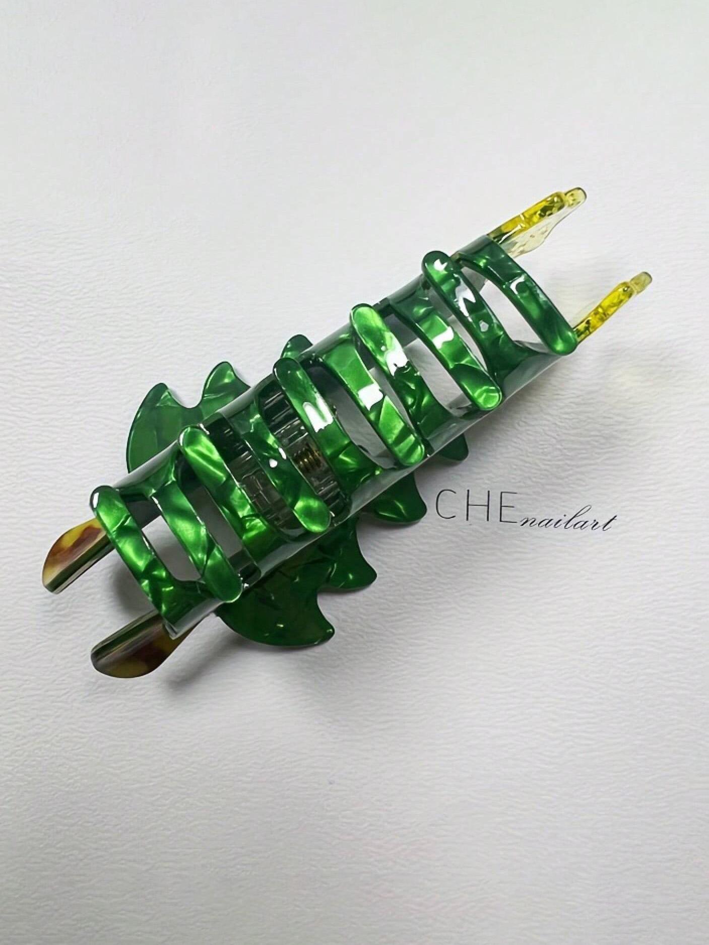 2pcs New Christmas Hair Clip, Fashionable Cute Hair Claw Clip, Gingerbread Man Design, Rhinestone Decorations, Perfect Holiday Accessory