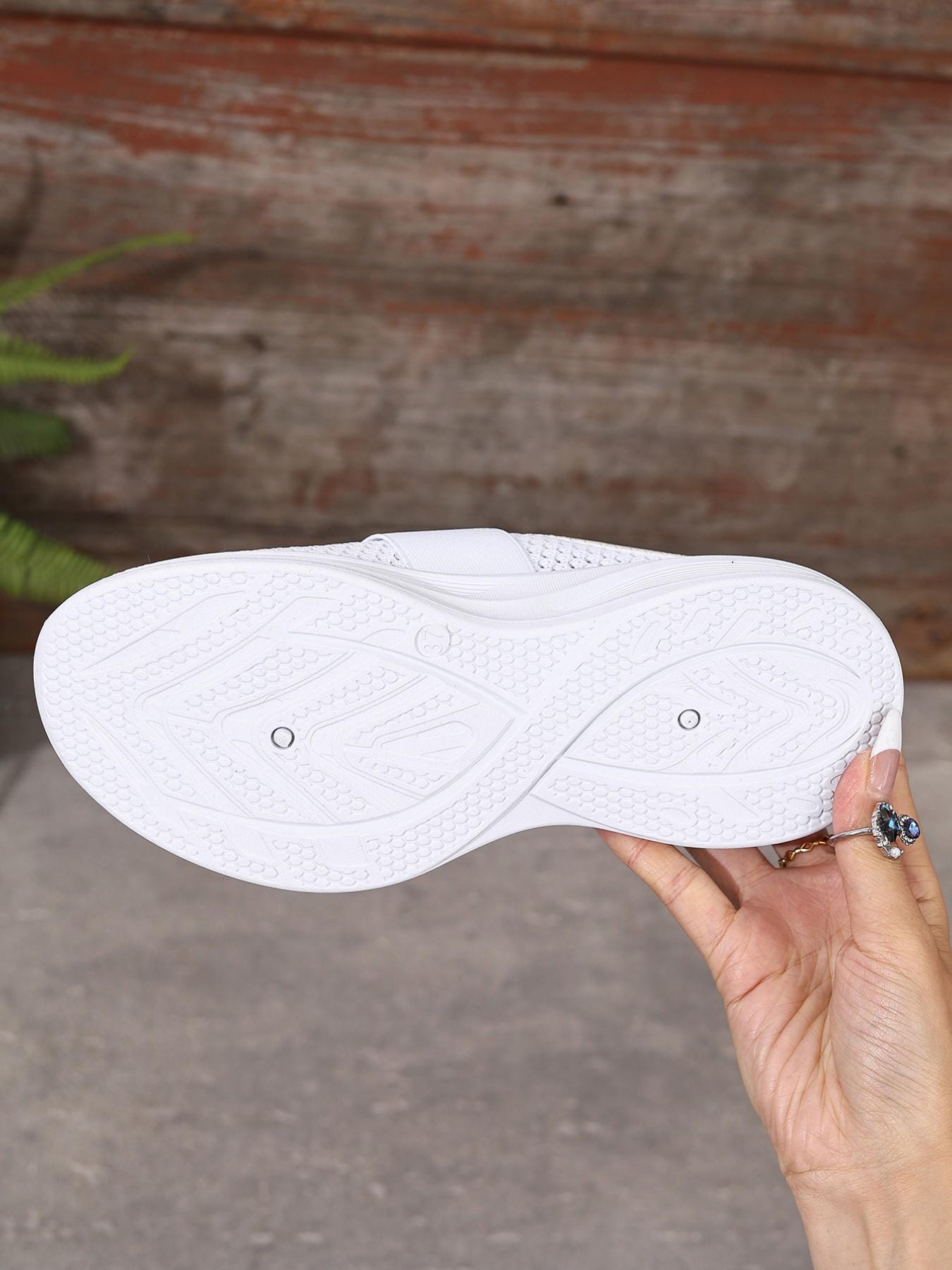 Women's Casual Sports Shoes, One-Click Slip-On, Spring Summer Beach Vacation Travel, Breathable Mesh, Comfortable Fit, Walking Shoes