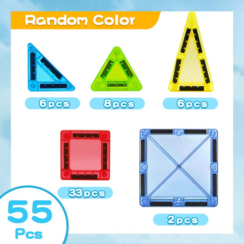 Mini Travel Magnetic Building Blocks Set with Storage Box, Multiple Build Options, Perfect Christmas Holiday Gift for Boys & Girls, Magnetic Building Tiles #TOP PICKS