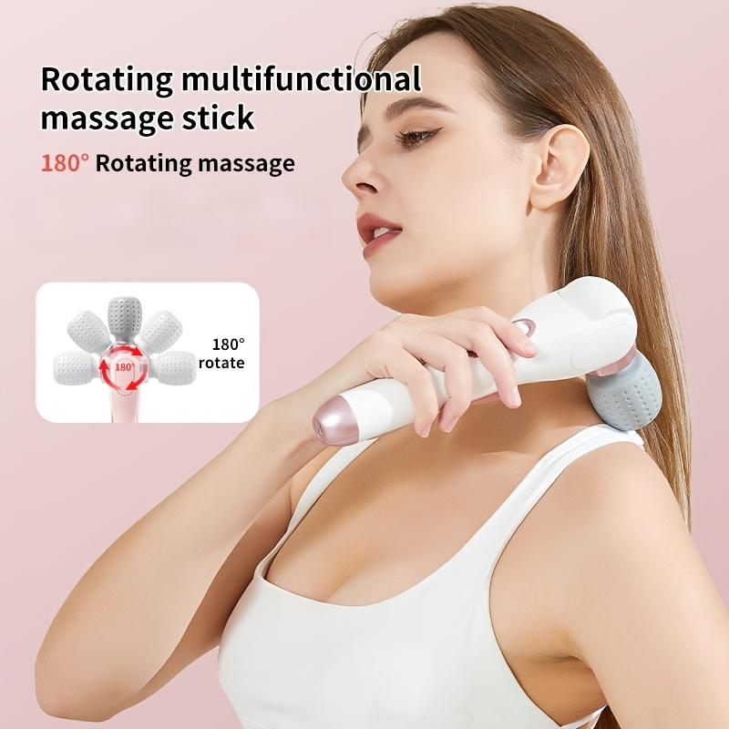 180° foldable massager, portable handheld massage stick, USB charging, 5 speed settings, rotating relaxation massage, whole-body vibration massage, for neck, back, legs, and waist, an ideal holiday gift, Christmas gift