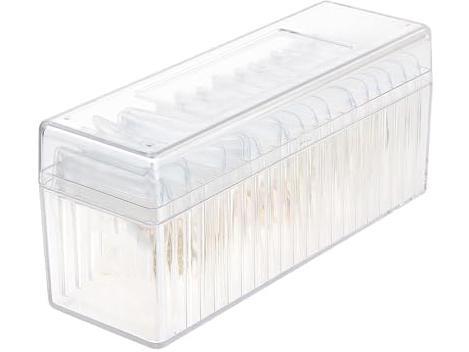 Aprilery Acrylic Jewelry Box Organizer, Clear Storage for 20 Portable Jewelry Bags, Travel Case for Earrings, Rings, Necklaces for Women