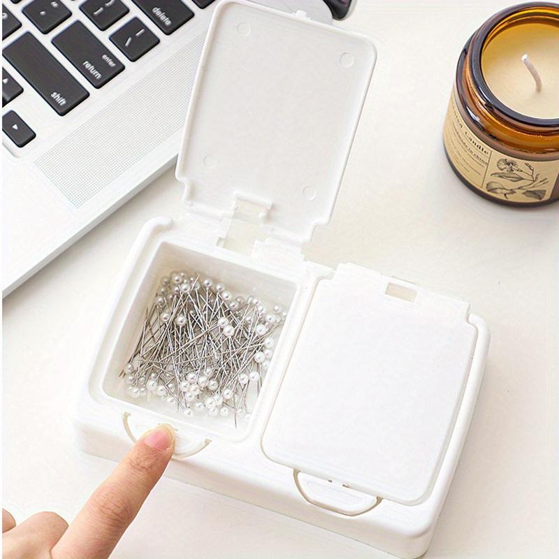 Pop window type storage box Cotton swab box rectangular double grid circular simple storage small objects hair accessories class Durable Storage Organizer