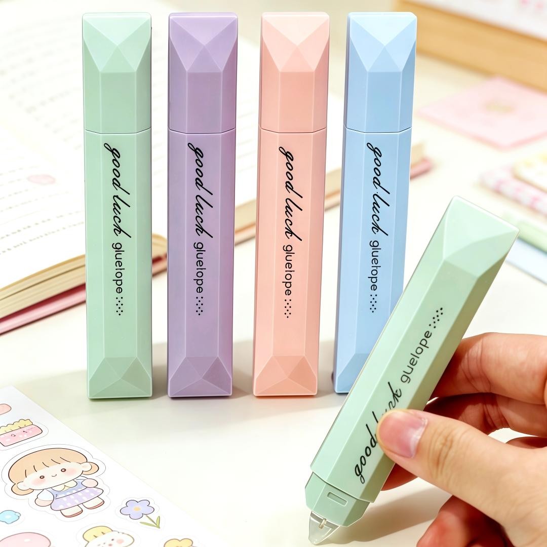 4pcs Large Capacity Multi-Color Double-Sided Tape, Portable Soft Color Series, Smooth Application, Ideal for Craft Needs, Acid-Free Durable Tape