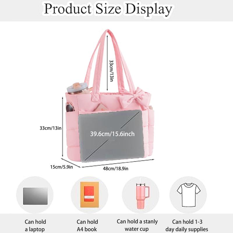 【Valentine's Day】Women's Tote Bag with Zipper, Lightweight Tote Bag, Fitness Tote with Multiple Compartments, Work Tote, Nurse Dance Yoga Travel Bag, Durable Fashionable Design Women's Bubble Tote Bag