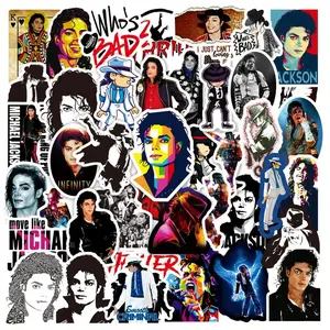Hot 50Pcs Michael Jackson Graffiti Stickers Water Bottle Laptop Phone Bicycle Luggage Case Skateboard Children Adult Sticker