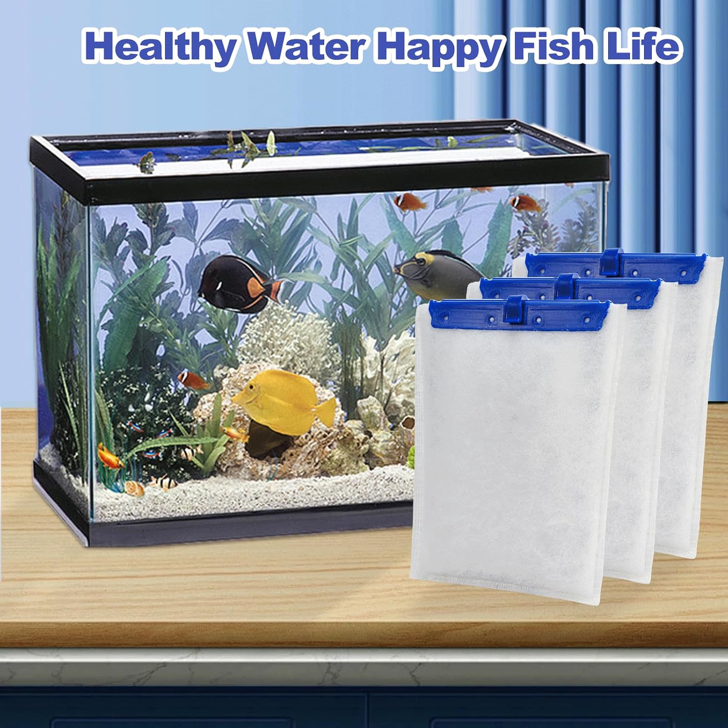 8-Pack Large  Filter Cartridges Compatible with   Bio-Bag Filters Large Aquarium Filter Cartridges for  20i/40i IQ20/30/45/60 PF20/30/40/60 Power Filters