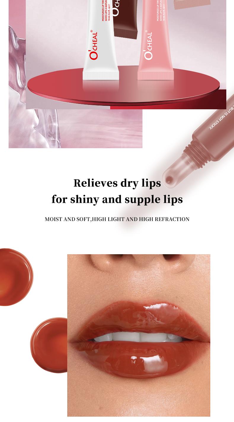 Colored Lip Gloss, Hydrating Liquid Lipstick, Shiny Mirror Finish, Moisturizing Lip Balm, Long-Lasting Non-Sticky, Glassy Lips Oil