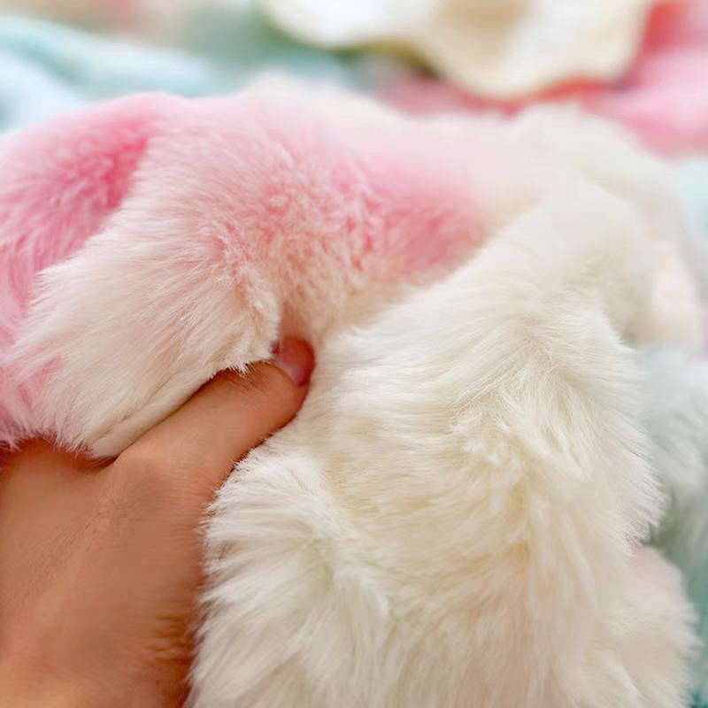 Tie Dye Fluffy Plush Blanket, 1 Count Colorful Soft Warm Throw Blanket, Bedding Supplies for Home, Camping, Dormitory, Office, Travel, Bedroom Decor, Multipurpose Use