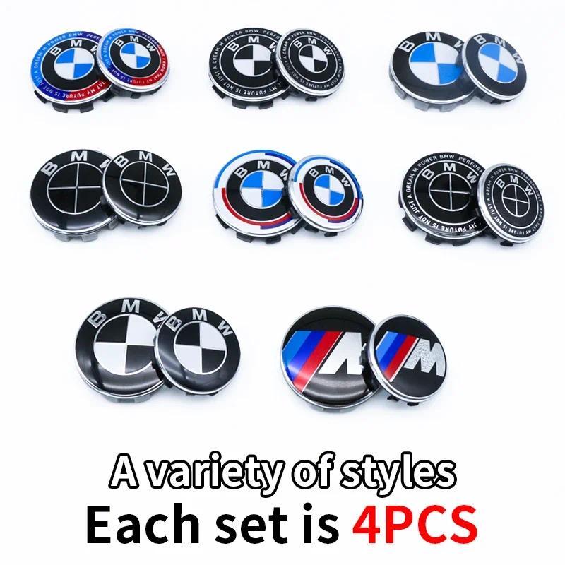 4Pcs/Set 56MM/68MM Car Styling Wheel Center Cap Hub Covers Badge Accessories For BMW M X5E70 E30 X3G01 F40 X3F25  X5F25 F36 E85
