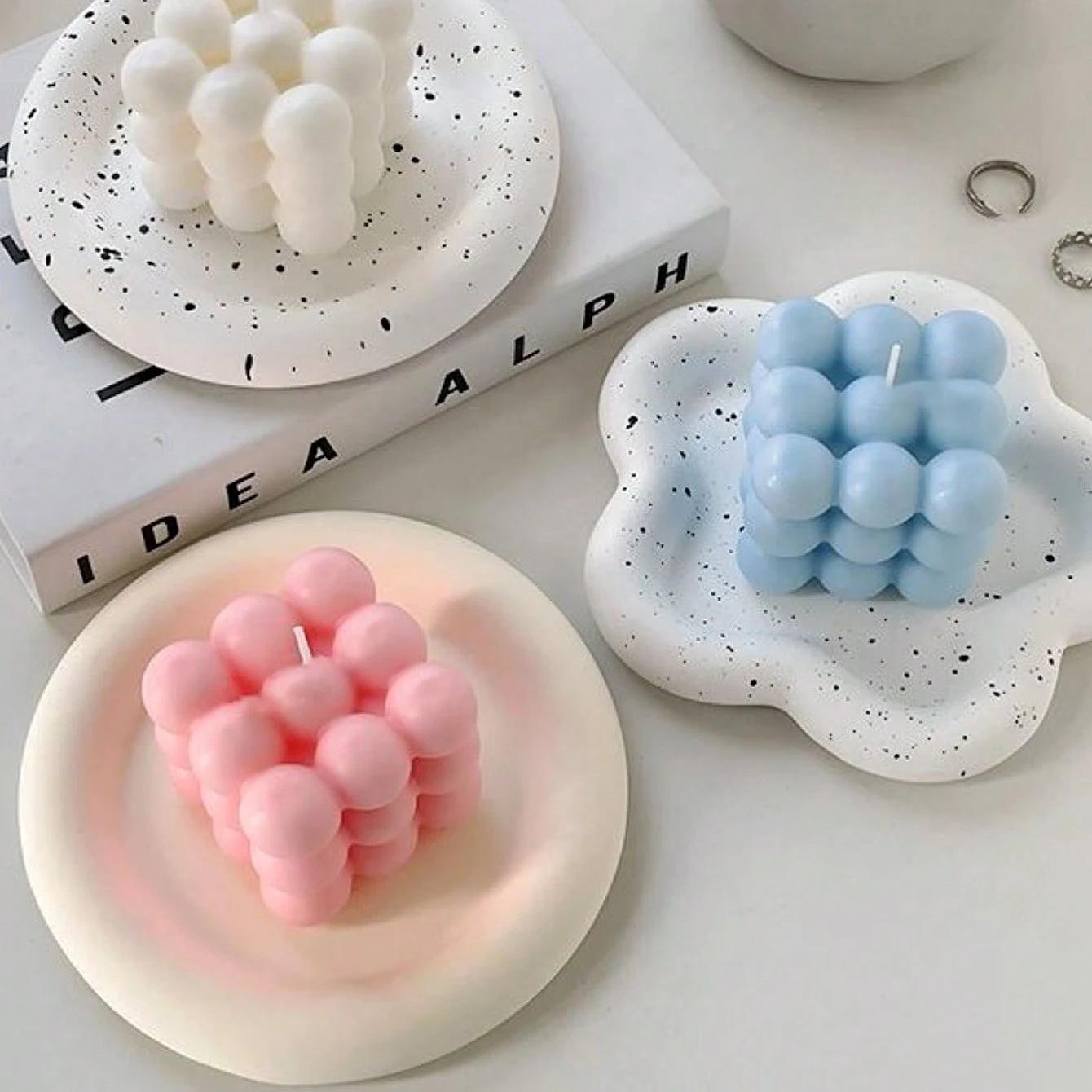 Creative Bubble Cube Candle, Aromatherapy Soy Wax Candle, Minimalist Home Decor, Bedroom Decoration, Christmas Decor, Wedding Centerpiece