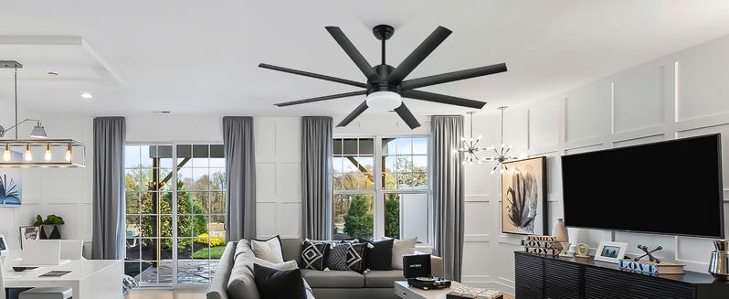YITAHOME Black Ceiling Fans 60 Inch with Lights and Remote, Modern Fan for Indoor Outdoor with Quiet Reversible 6 Speeds Motor, Dimmable LED 3 Color, Memory Function for Bedroom Living Room Patio
