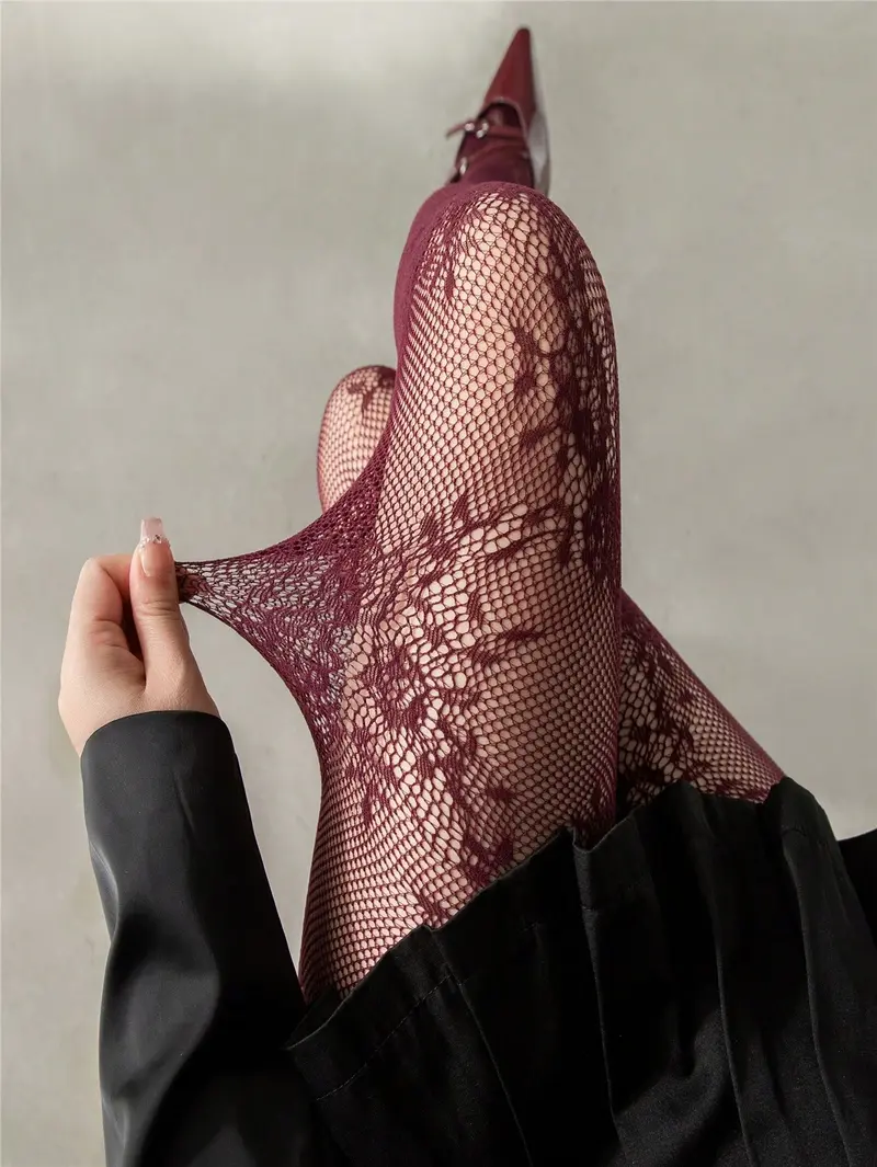 New Sexy Floral Slimming Stockings, Millennial Retro Pattern, Hot Girl Women's Versatile Thin Pantyhose